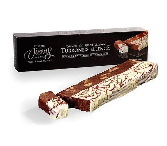 TORRONS VICENS Mazapán Nata Nuez con Chocolate Blanco  Excellence 300g 