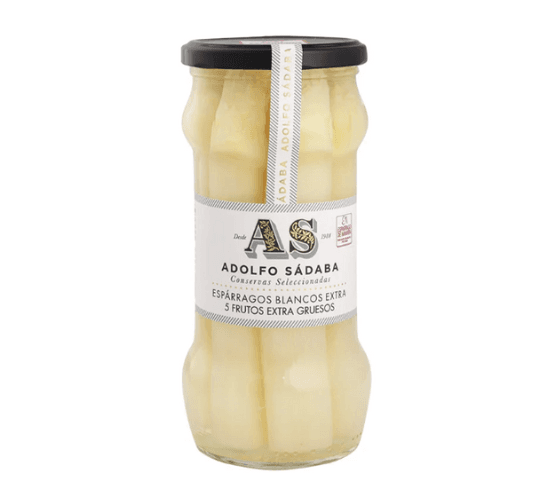 ADOLFO SÁDABA Esparragos Blancos Extra Gruesos 5/8 frutos 540g