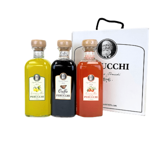 PERUCCHI Pack Limoncello, Café y Arancello