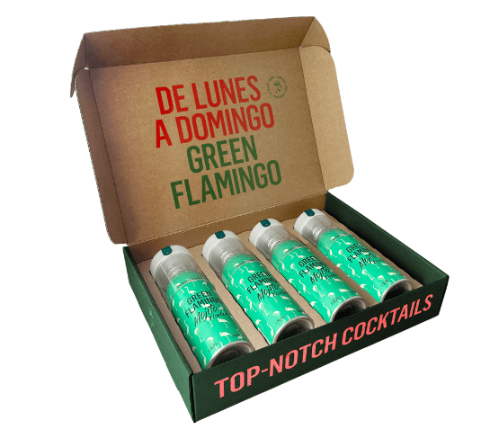 GREEN FLAMINGO Mojito Flavour 4 botellas de 500ml y vasos