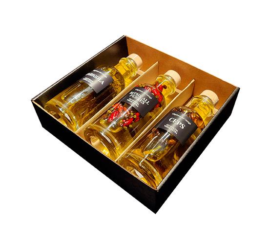 LLÀGRIMES DEL CANIGÓ Pack Especial Aceites Infusionados Boletus, Guindilla con Ajo y Pimienta y Tomillo