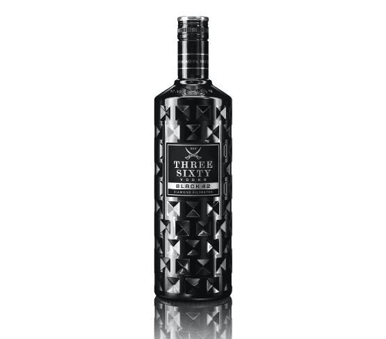 THREE SIXTY Vodka Black 42 70cl