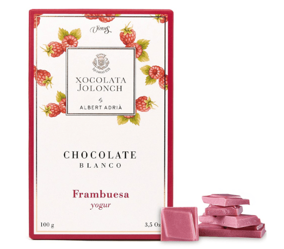 XOCOLATA JOLONCH by ALBERT ADRIÀ Chocolate Blanco con Frambuesa y Yogur 100g