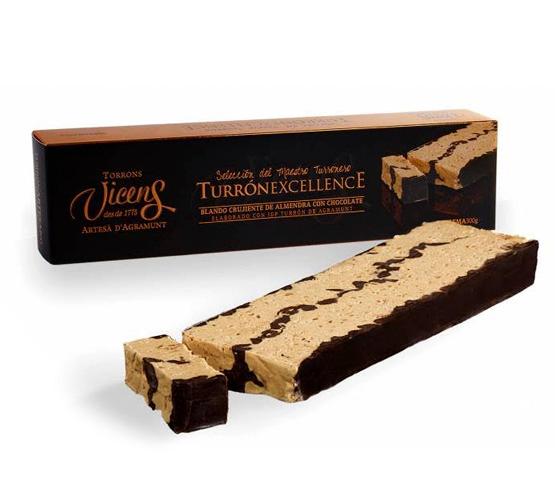 TORRONS VICENS Turrón Blando Crujiente con Chocolate 300g Excellence